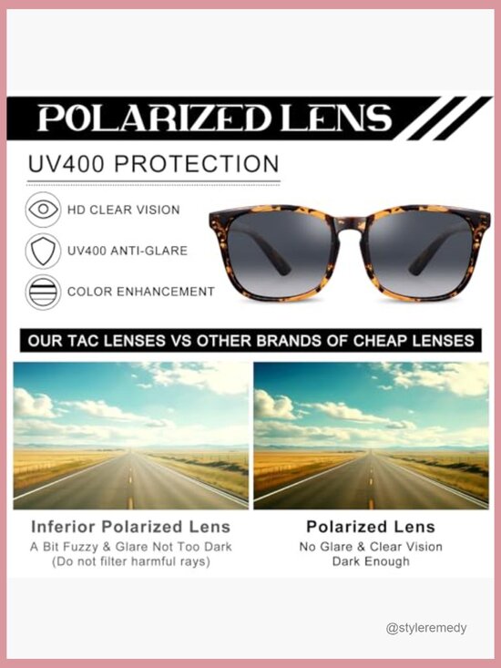 Polarized UV400 Sunglasses, 4 Pairs, Polycarbonate Frame, TAC Lenses main image 4